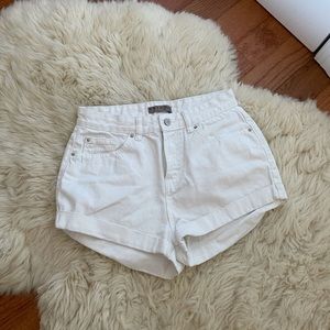 White Jean Shorts